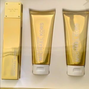 Brand new Michael Kors 24 karat brilliant gold set